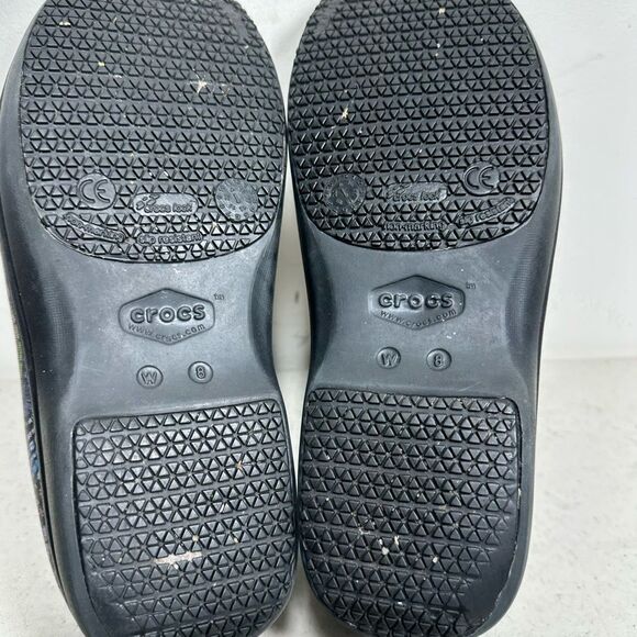 CROCS Dual Comfort Women's Size 8 Colorful Pattern Work Clogs Non-Slip Shoes - Picture 7 of 7